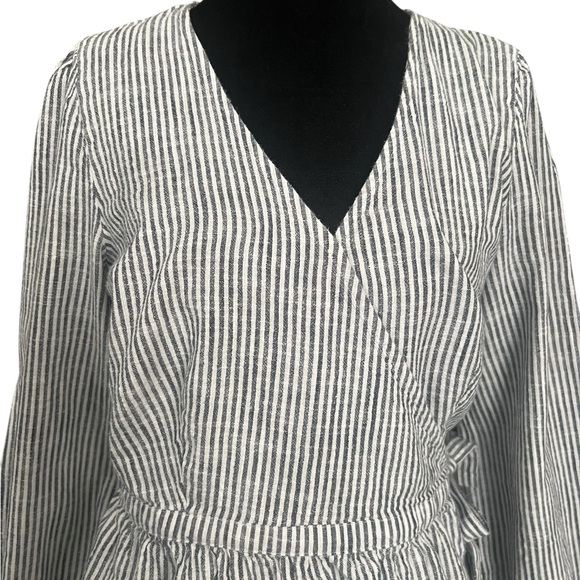 Old Navy Black and White Striped Cotton Dress - Picture 2 of 11